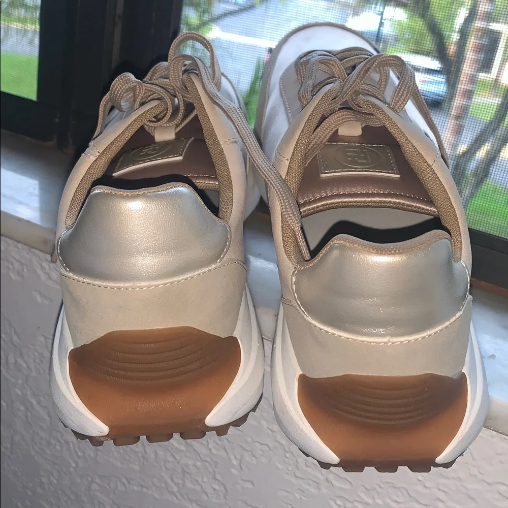 Perry Ellis Metallic Beige Sneakers - Picture 8 of 8
